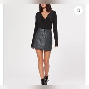 Paige Aideen Mini High Rise Cotton Metallic Skirt Size 29